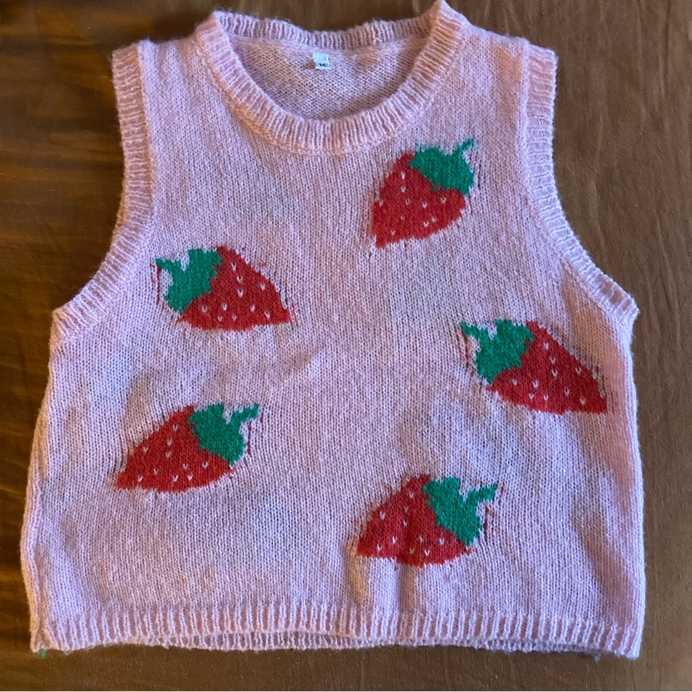 Strawberry Sweater Vest